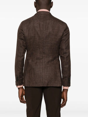brooch-detail blazer