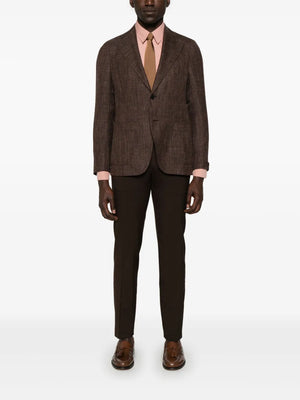 brooch-detail blazer