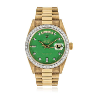Rolex | Day-Date | 18038 | Yellow gold | 36mm mm | Yellow gold | Green | Automatic