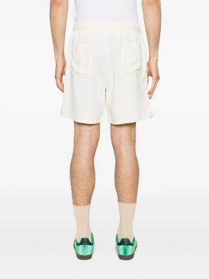 embroidered-logo shorts