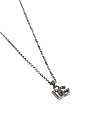 logo-pendant necklace