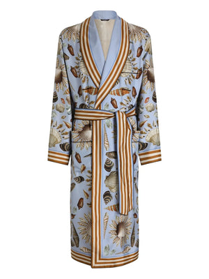 shell-patterned robe