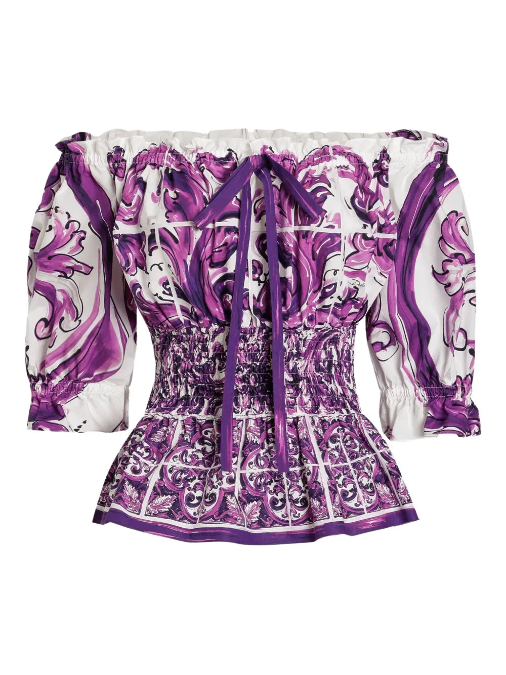 Majolica-print top
