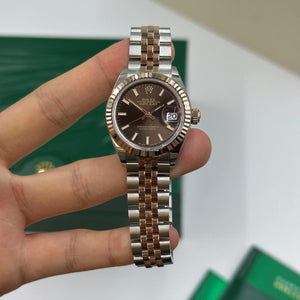 Rolex | Datejust | 279171 choc index jub | Gold/Steel | 28 mm | Gold/Steel | Brown | Automatic