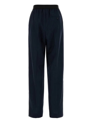 embroidered wool trousers