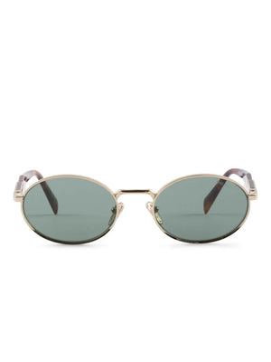 tinted oval-frame sunglasses