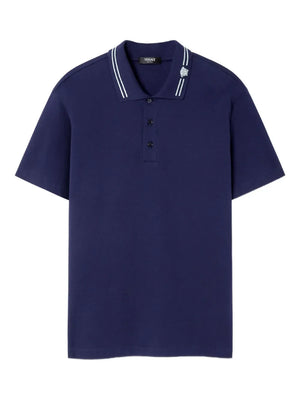 Embroidered cotton polo shirt