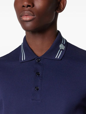 Embroidered cotton polo shirt