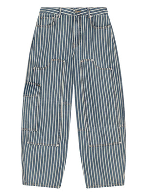 striped jeans