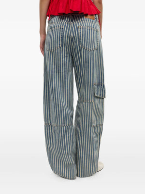 striped jeans