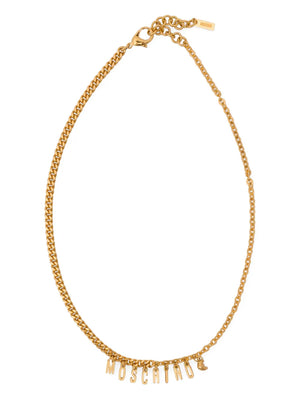 logo-lettering necklace