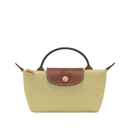 Longchamp Le Pliage Original Pouch with handle Pistachio - Recycled canvas