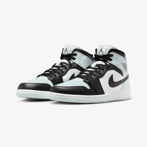 JORDAN AIR JORDAN 1 MID { BLACK/SQUADRON BLUE-AURA-WHITE