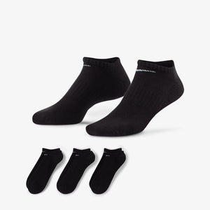 NIKE EVERYDAY CUSHIONED TRAINING NO-SHOW SOCKS { BLACK/WHITE