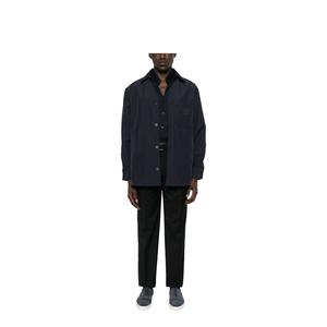 Nylon Shirt Jacket with Patch Pocket