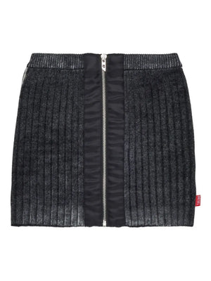 wool mini skirt