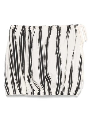 striped mini skirt