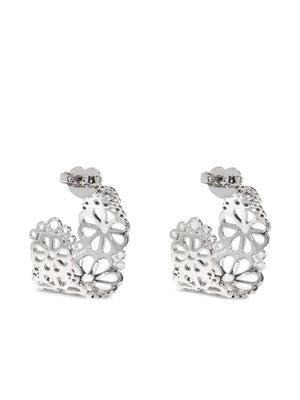 Flower Lace hoop earrings