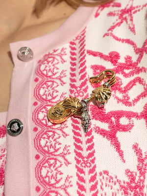 Crystal Icons De La Mer brooch