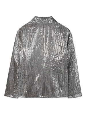 sequin-embellished double-breasted jacket