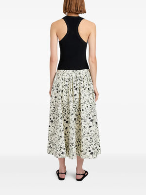 Floral Print Midi Skirt