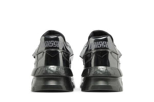 Versace Odissea Caged Rubber Medusa Sneaker Metallic Grey