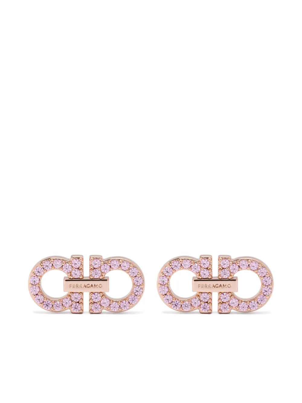 logo crystal-embellished earrings