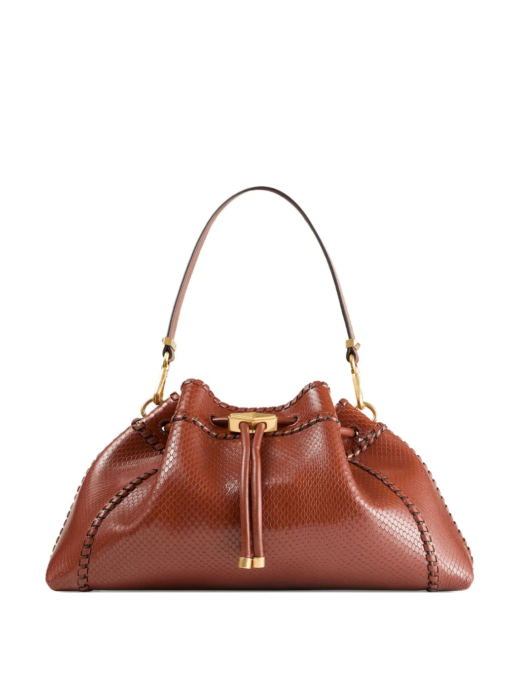Cinch M snakeskin-effect leather shoulder bag