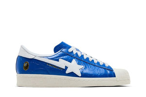 BAPE x adidas Superstar Vintage Blue White