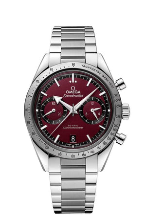 Omega Speedmaster '57 Co-Axial Master Chronometer Chrono Burgundy NEW UNWORN 332.10.41.51.11.001