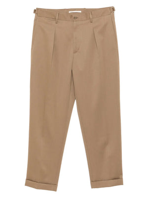 pleated cuffed trousers