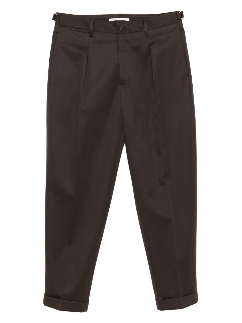 pleated cuffed trousers