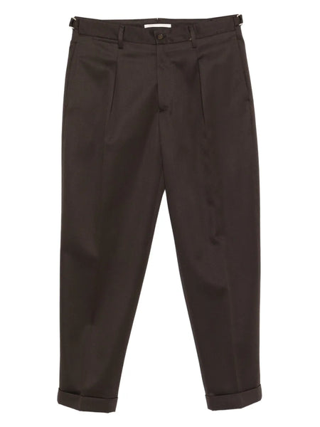 pleated cuffed trousers