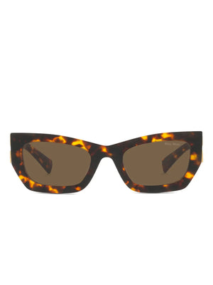angular tortoiseshell sunglasses