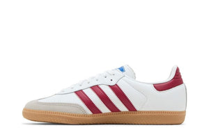Adidas Samba OG J White Collegiate Burgundy Gum