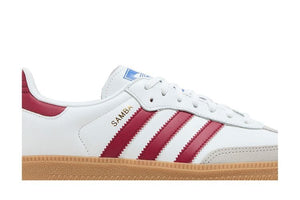 Adidas Samba OG J White Collegiate Burgundy Gum