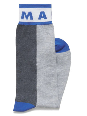 intarsia-knit logo socks