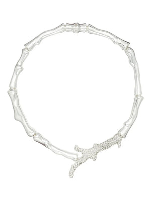 coral-design crystal necklace