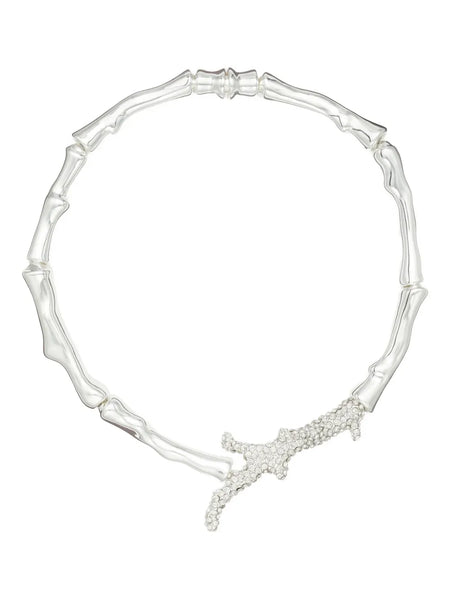 coral-design crystal necklace