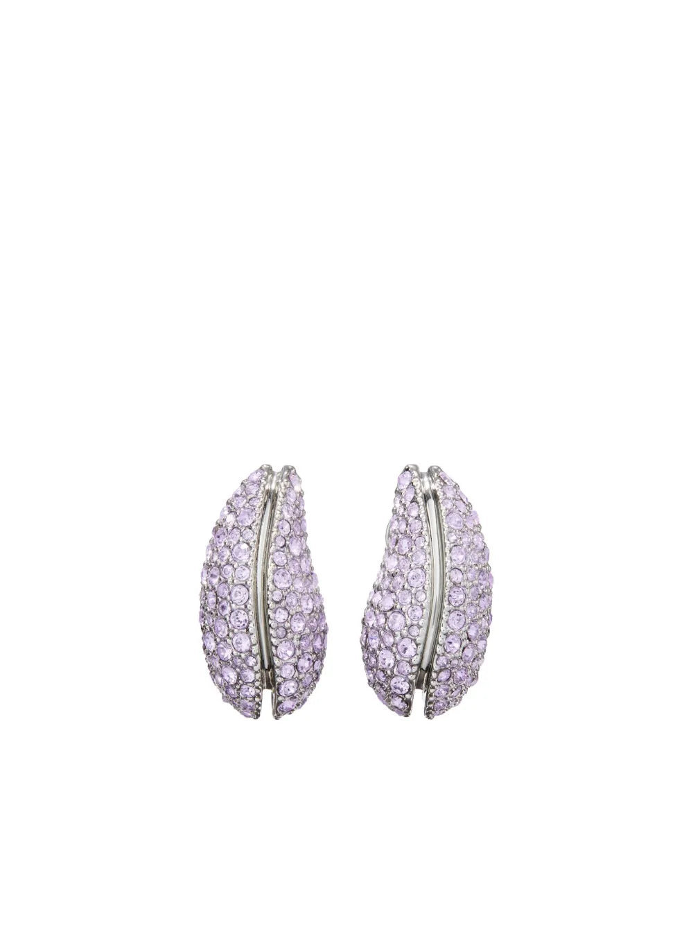Wave crystal-embellished earrings