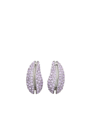 Wave crystal-embellished earrings