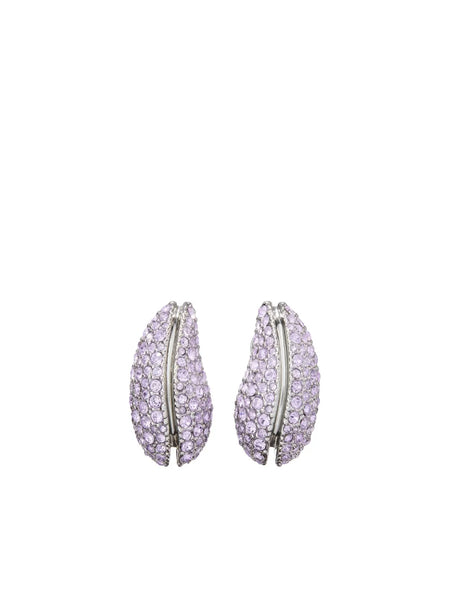 Wave crystal-embellished earrings