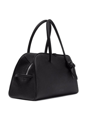 knot-detail leather shoulder bag