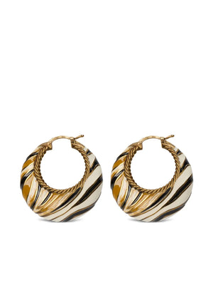 embossed-logo hoop earrings