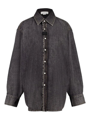 button-up denim shirt