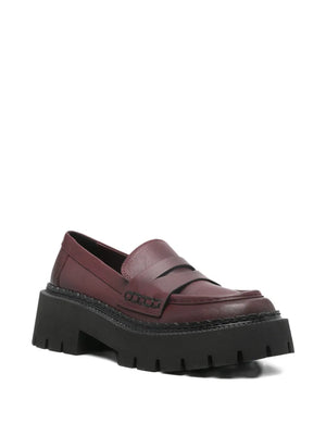 platform heeled loafers