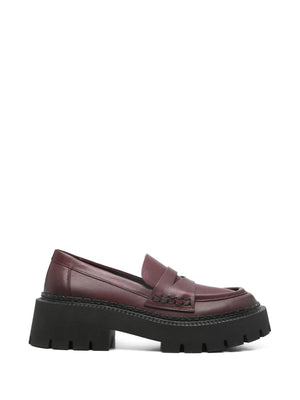 platform heeled loafers