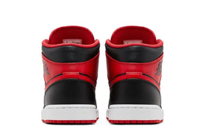 Jordan 1 Mid Alternate Bred Black Fire Red