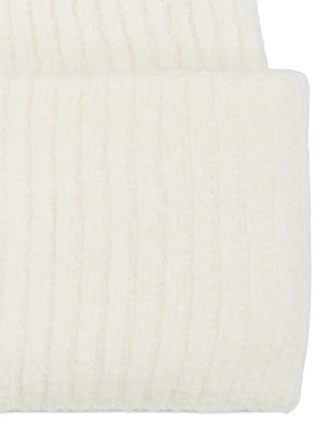 logo-patch ribbed beanie