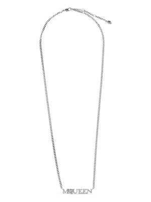 logo-pendant necklace